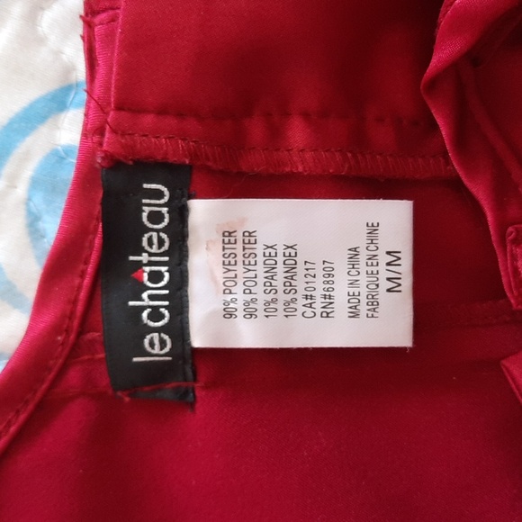 Le Chateau Red Satin Camisole Top, Size M - Picture 5 of 6